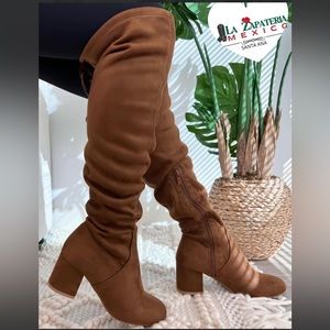 Chestnut Knee High Boots